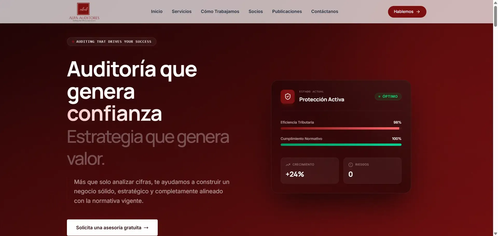 Web System for Alpa Auditores